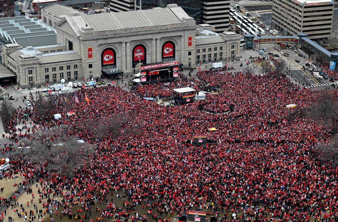 8-10 people were injured in Kansas City after shots were fired near the Chiefs’ Super Bowl parade, according to a fire official.