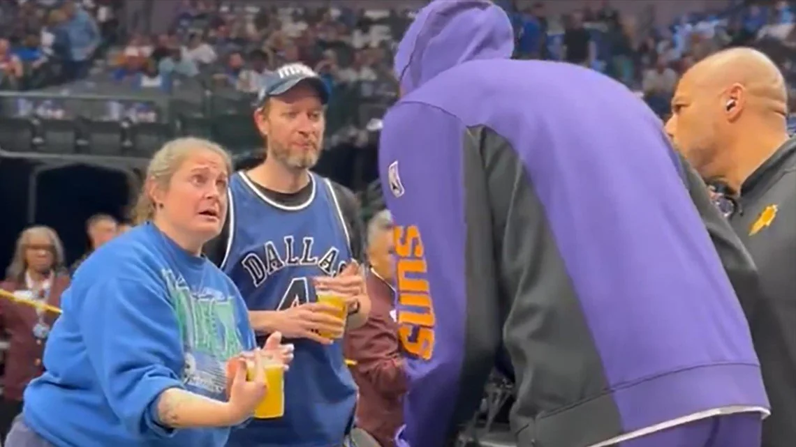 Drunk fan calls Kevin Durant a “B*tch” prompting him to confront them (Video)