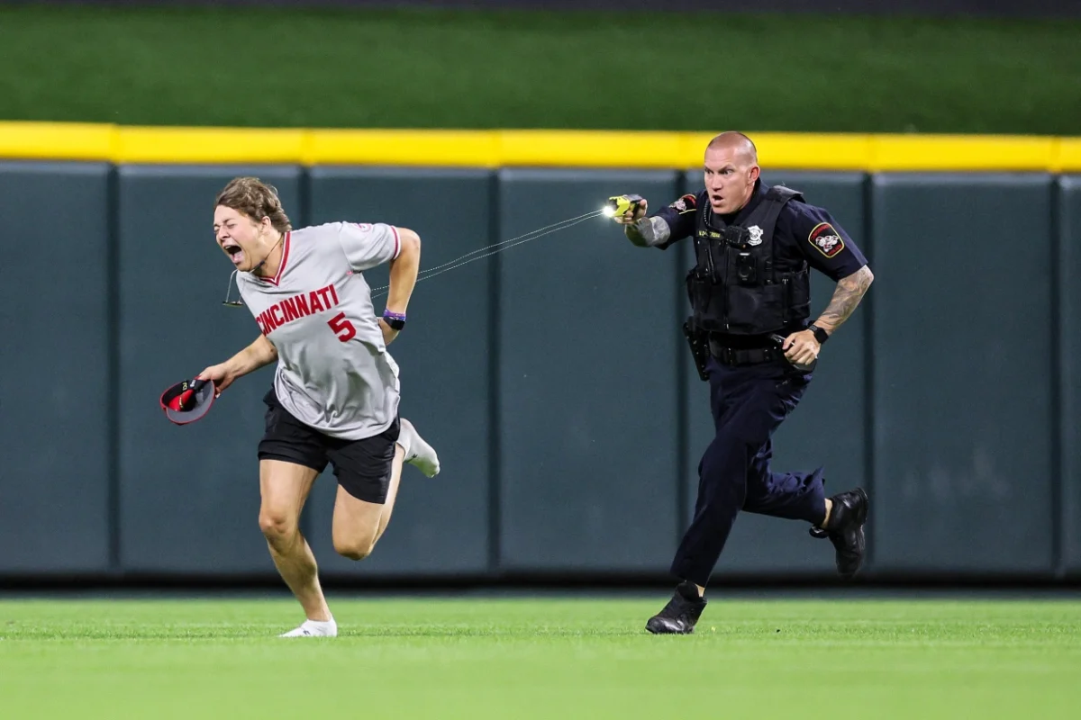 Field Invader Tased and Arrested During Reds vs. Guardians