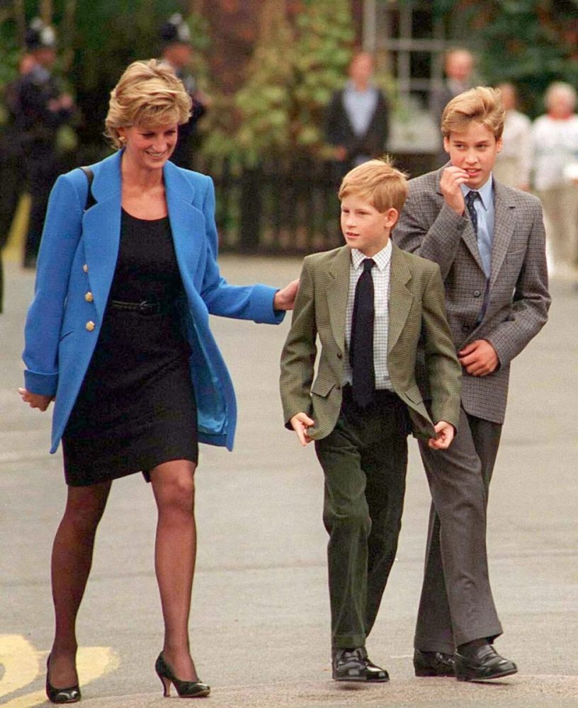 Princess Diana with Prince William & Prince Harry