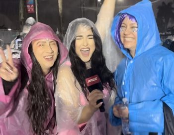 Christina Hammoud interviews Ultra Guests in the rain