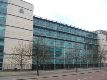 Exterior of the Laganside Courts building in Belfast